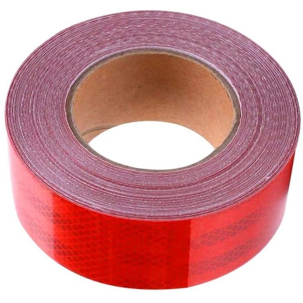 2" in x 75' ft Diamond Trailer Truck Conspicuity DOT Class 2 Reflective Safety Tape - Red